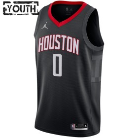 Dres Houston Rockets Jalen Green 0 Jordan 2022-23 Statement Edition Crno Swingman - Dječji